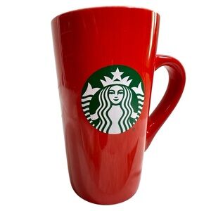 Starbucks 2024 Tall Red Green Siren Mermaid Logo Coffee Tea Mug Cup 16 Oz